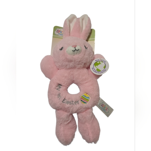 New Baby Girls Blanket/neck Pillow/rattle Bunny - Picture 4 of 6